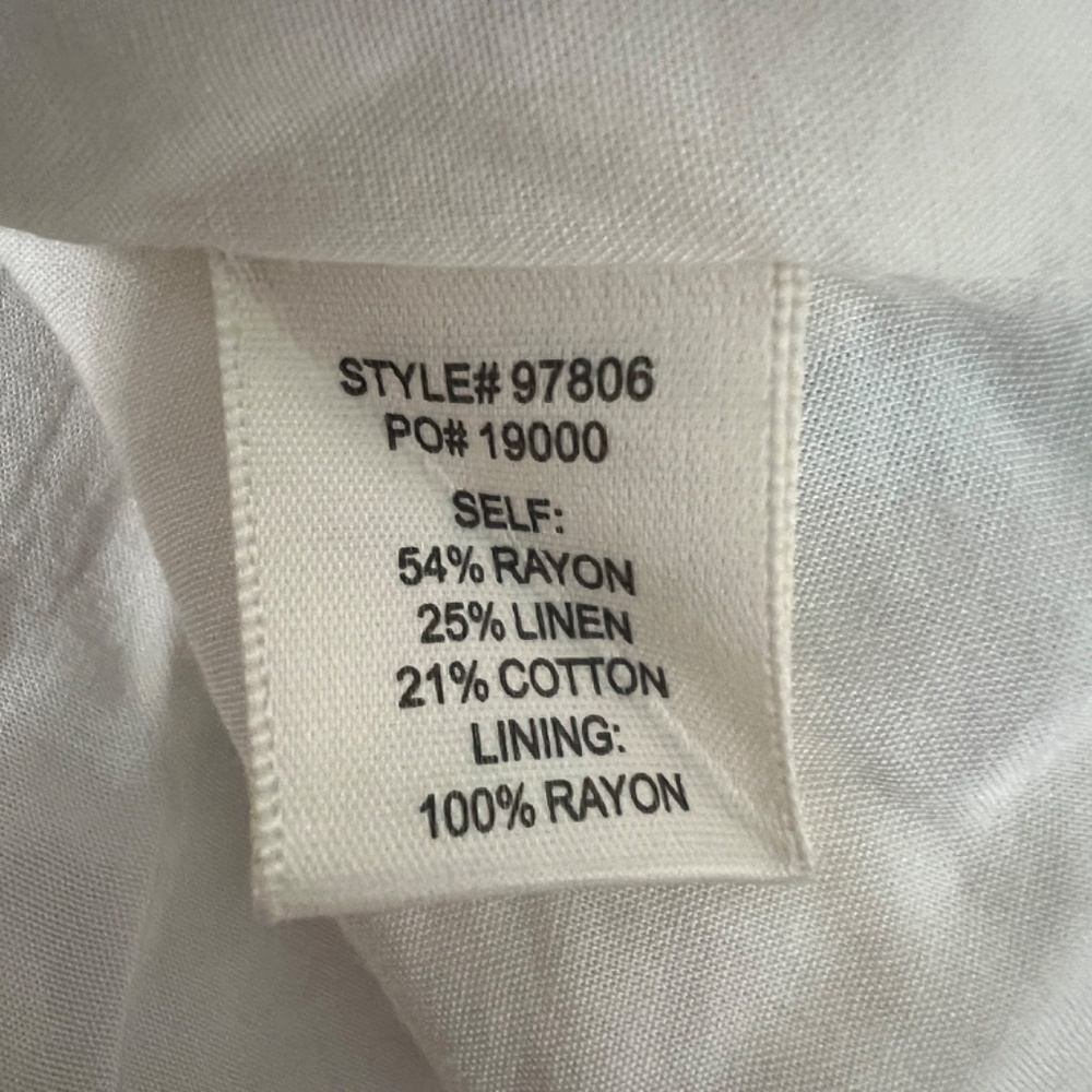 Skies Are Blue Linen Cotton Blend Striped Button Down Boho Women's Dress Medium - Picture 14 of 15